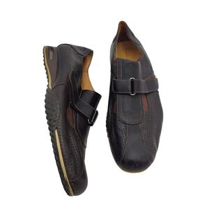 Cole Haan‎ Mens 12M Estadio Strap II Brown Leather Perforated Air Loafer Shoes